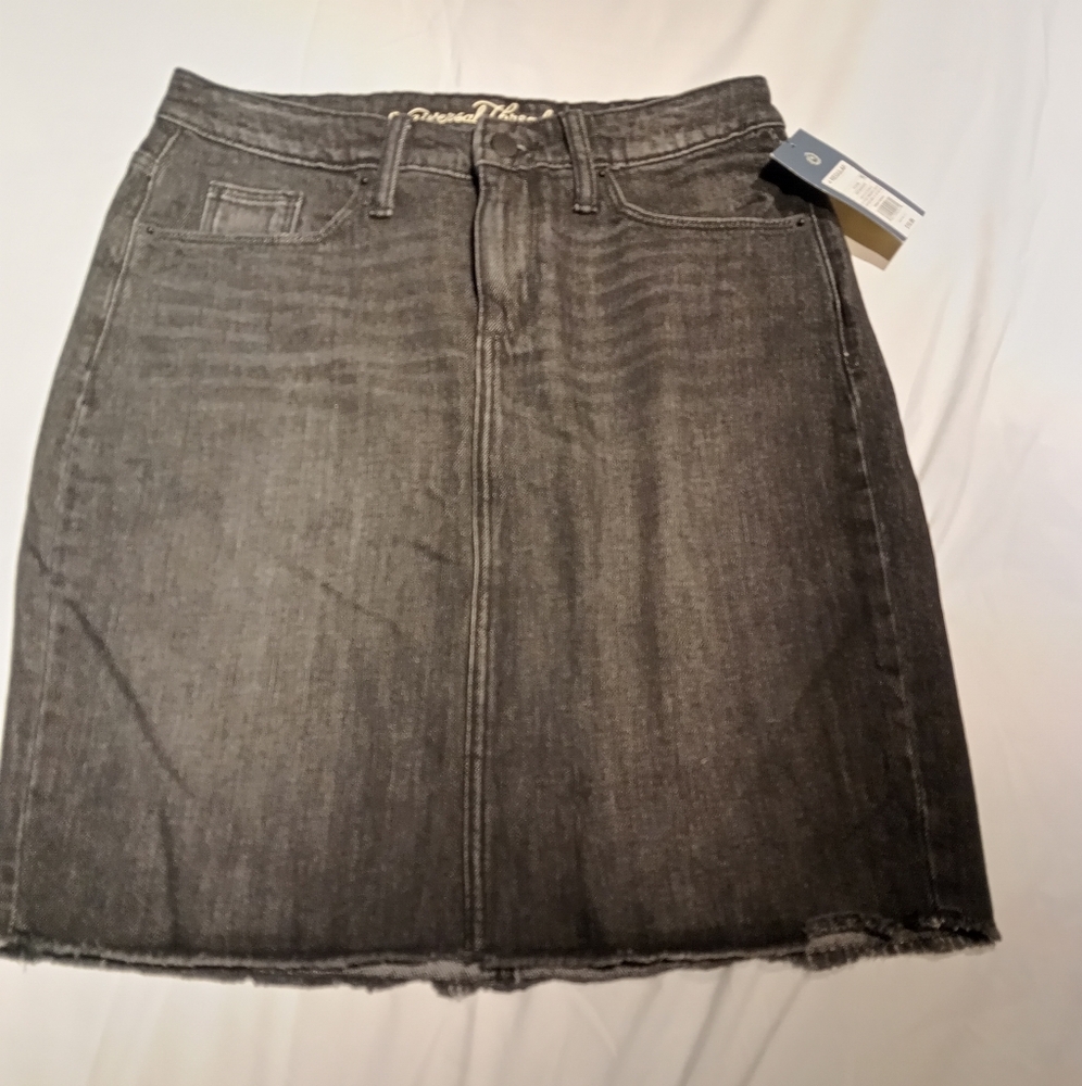 Black Denim Skirt